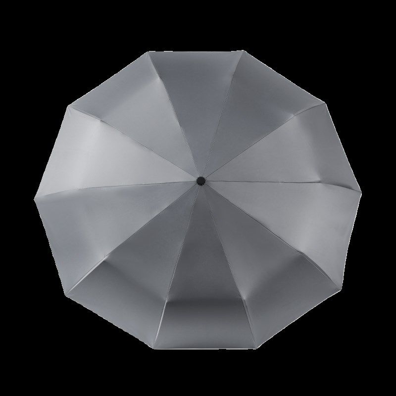 纯色复古十骨折叠雨伞男简约加大加固晴雨两用防晒双人太阳伞