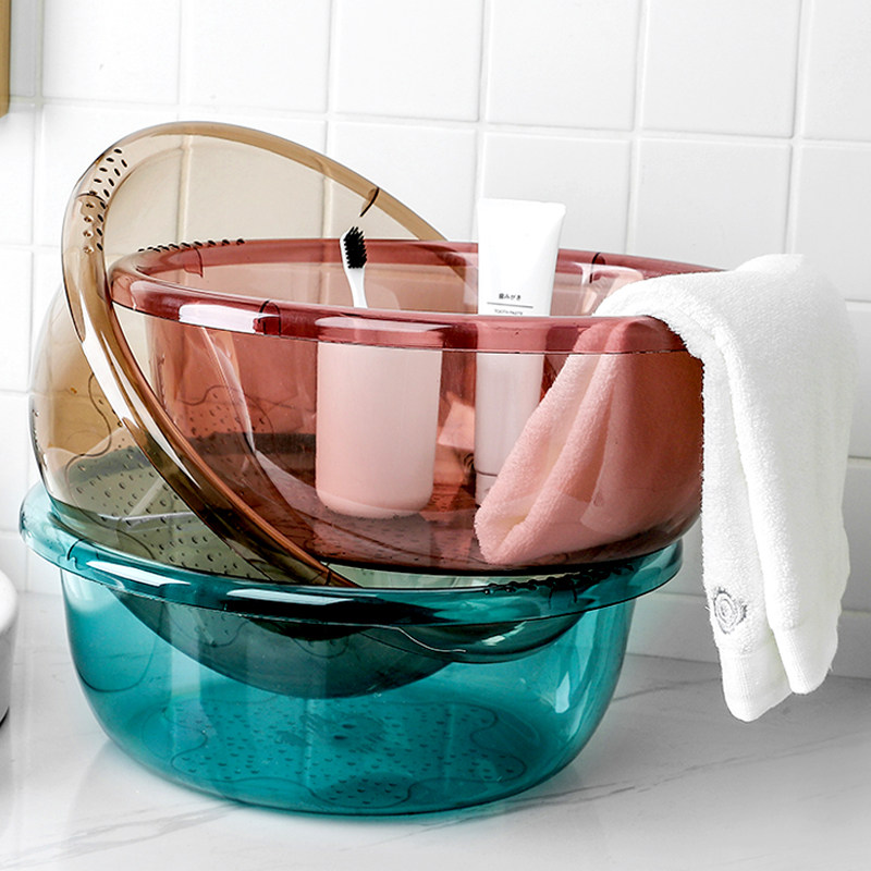 洗脸盆家用塑料脸盆学生宿舍用洗菜加厚耐用耐摔透明耐磨大号洗脚,家庭/个人清洁工具,脸盆,淘宝优惠券,粉丝福利购,淘宝优惠卷