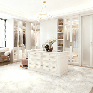 简约首饰展示柜收纳斗柜中岛柜衣帽间台高级感服装 饰柜中岛柜 店装