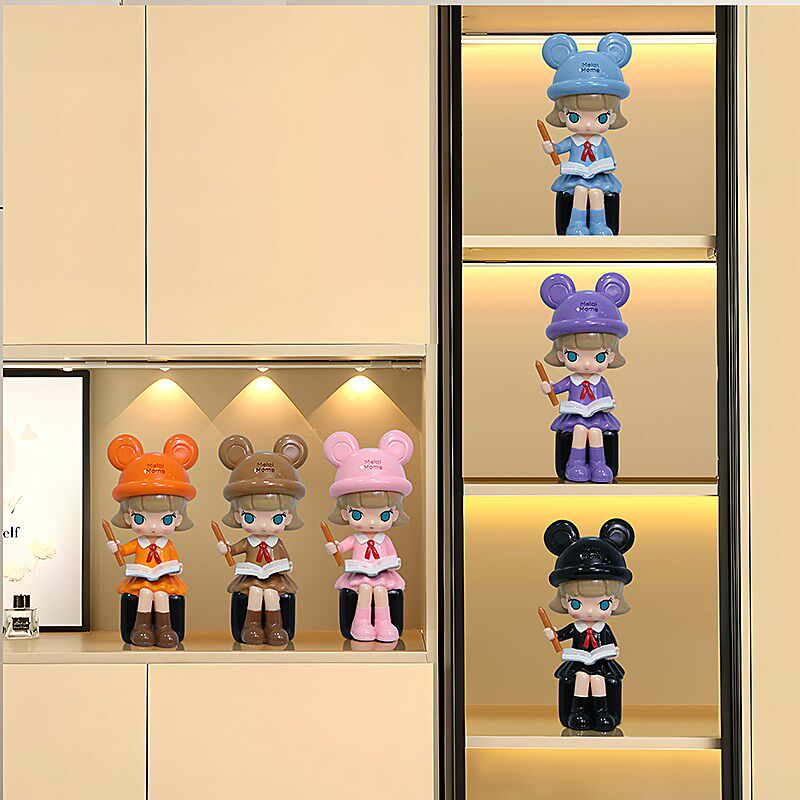 潮流卡通模型茉莉画家公主铅笔女孩落地大摆件网红家居客厅装饰品