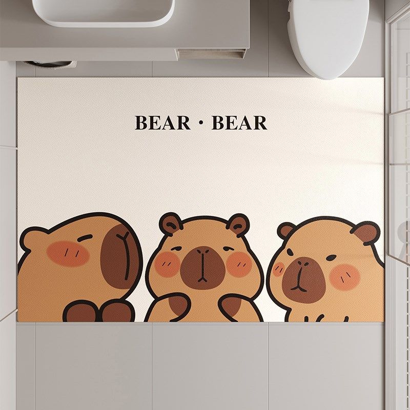 卫生间地垫吸水垫满铺硅藻泥厕所门口卡通脚垫免洗可擦浴室防滑垫,居家布艺,家用脚垫,淘宝优惠券,粉丝福利购,淘宝优惠卷