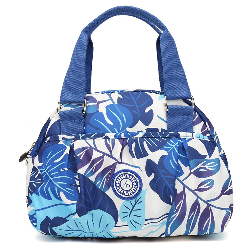 手提包帆布斜挎包轻便花布包妈妈休闲防水尼龙旅游单肩女包