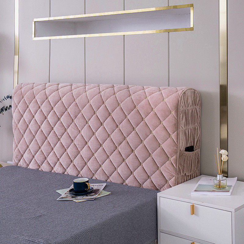 简约加厚全包床头罩欧式实木皮床布艺软包夹棉万能弹力防尘靠背套,居家布艺,床头罩,淘宝优惠券,粉丝福利购,淘宝优惠卷