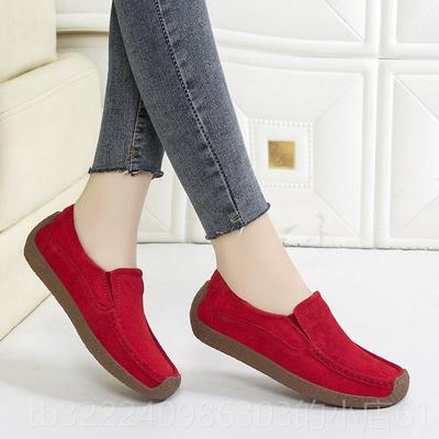 正品季新款妈鞋43大秋尺码单鞋女时百搭一妈尚脚蹬豆豆鞋42老北京