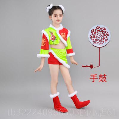 正品中国风六一红灯演笼出服鼓声声生演出服喜庆学幼儿表演演出单