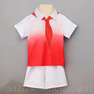 正品六一儿童红巾唱演出服裙子中小学生红色传蹈承舞领表演合服装
