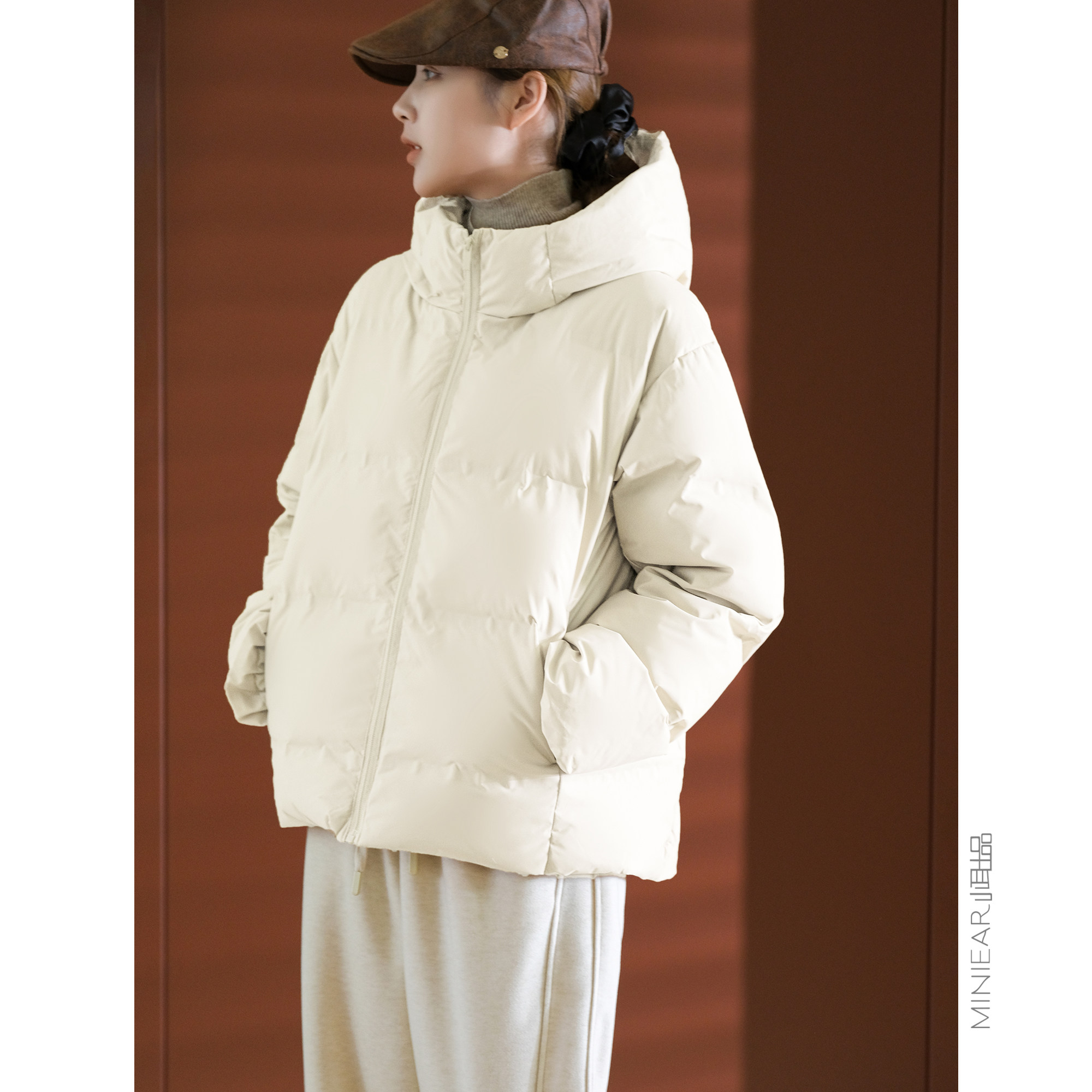 小耳出品【轻暖系列】白鸭绒纯色连帽立领羽绒服短款加厚保暖外套,女装/女士精品,羽绒服,淘宝优惠券,粉丝福利购,淘宝优惠卷