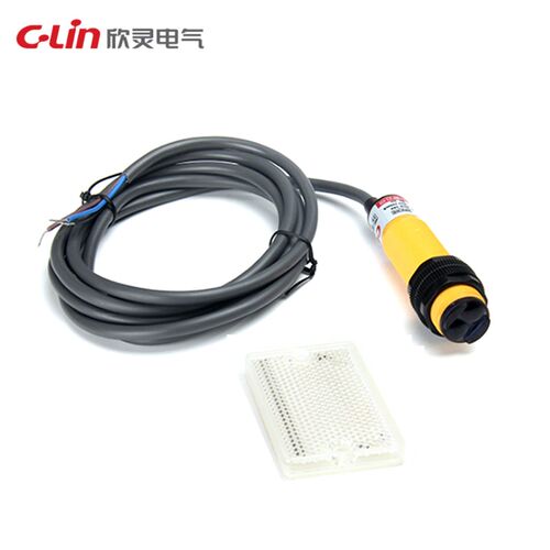 欣灵牌反馈反射光电开关E3F-R2C1/R2C2/R2A1/R2B1带反光板感应2米