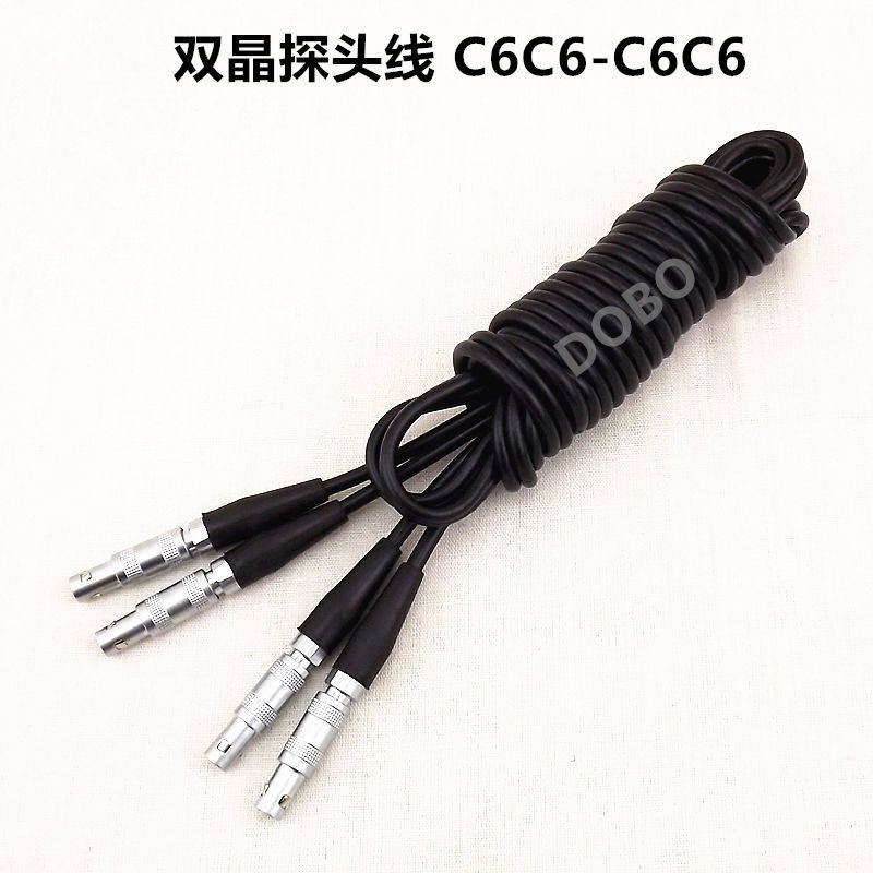 C6C6-C6C6超声波探头线 2C5-2C6探伤仪双晶数据线