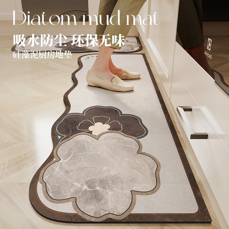 云朵厨房地垫家用矽藻泥吸水凉垫防滑防油脚垫子可擦免洗耐脏地毯,居家布艺,厨房地垫,淘宝优惠券,粉丝福利购,淘宝优惠卷