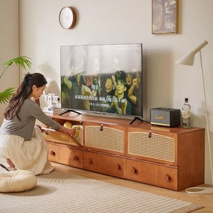 家逸电视柜自由组合柜模块柜实木多功能柜收纳书柜置物柜客厅家用