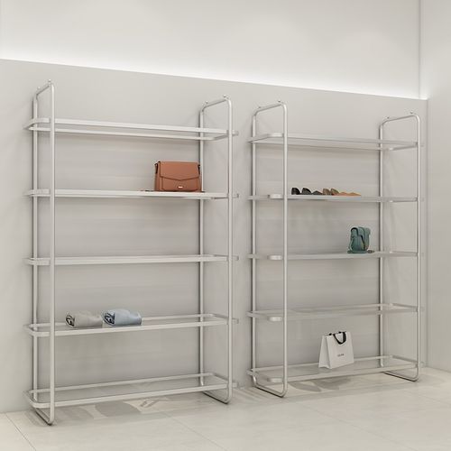 鞋店鞋架展示架不锈钢落地多层置物架服装店鞋子包包饰品摆件陈列