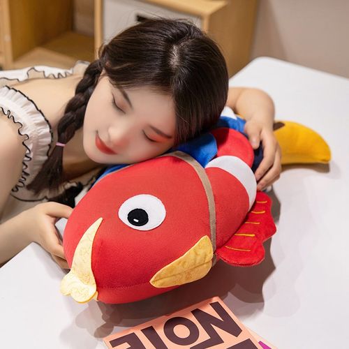 好运锦鲤抱枕七彩鲤鱼玩偶公仔国潮复古新中式沙发靠垫庆余年同款