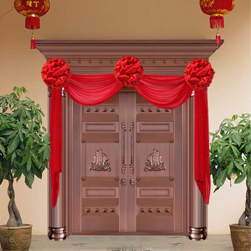 大红花球结婚单元门农村大门装饰纱幔乔迁婚房门头花绸缎红布绣球,节庆用品/礼品,拉花,淘宝优惠券,粉丝福利购,淘宝优惠卷