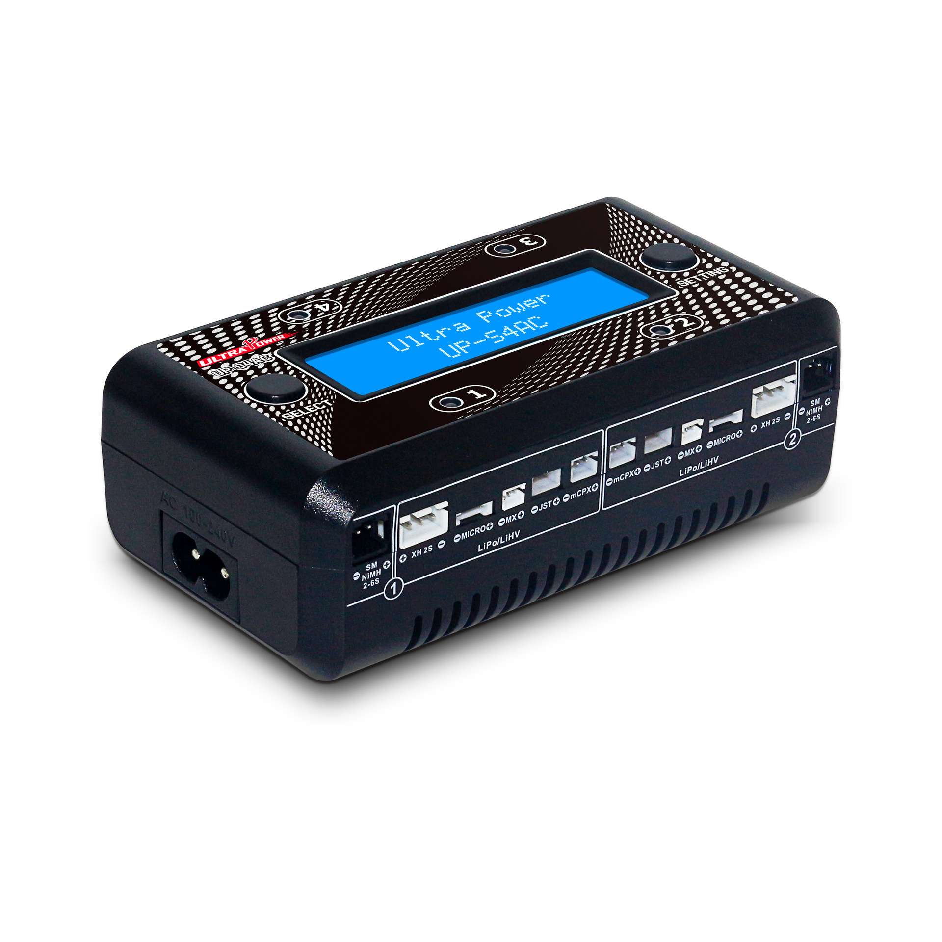 UP-S4AC 4通道1S，2S电池充电器 内置电源