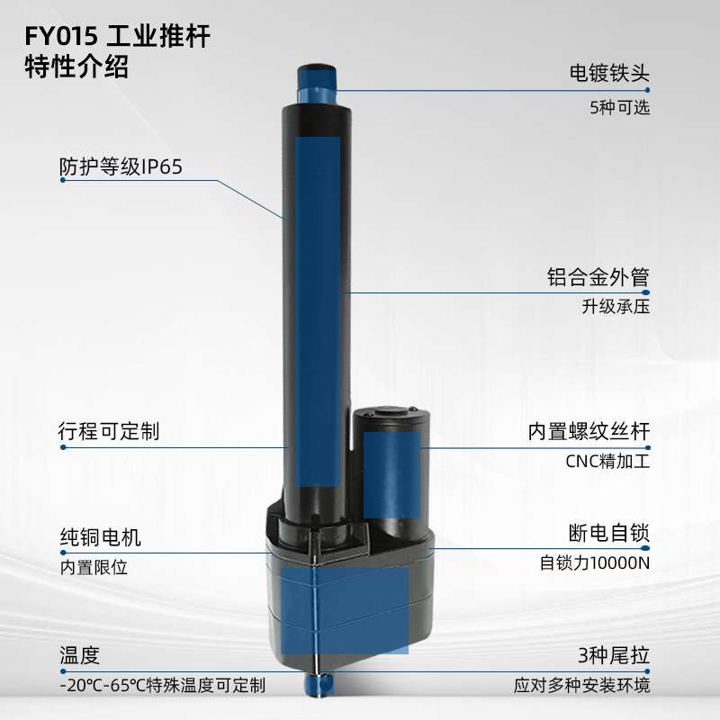 杰蒂诺电动推杆工业伸缩杆大推力升降器电机直流电动升降杆