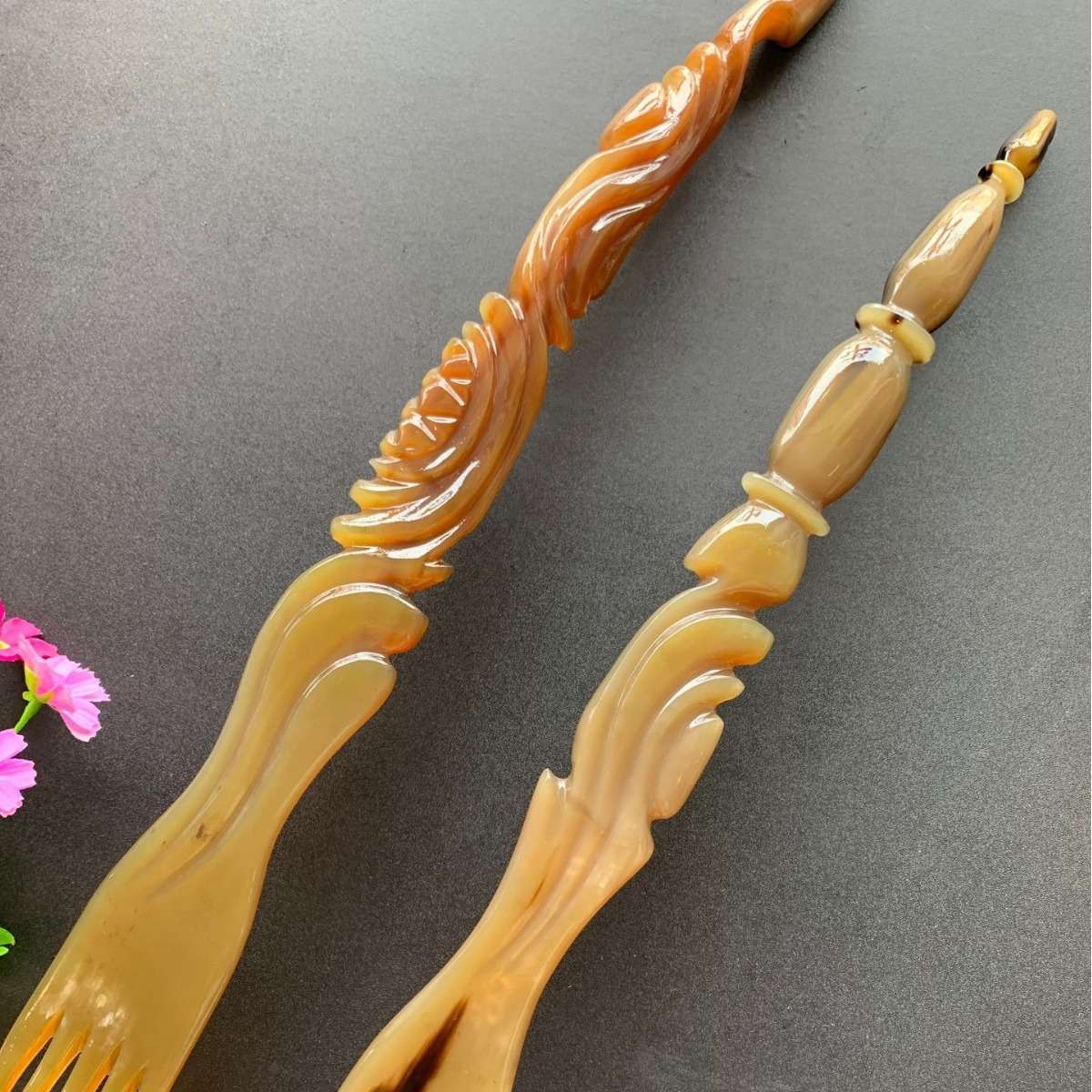 精品牛角痒痒挠牛角不求人抓背按摩工具不伤皮肤牛角梳厂家