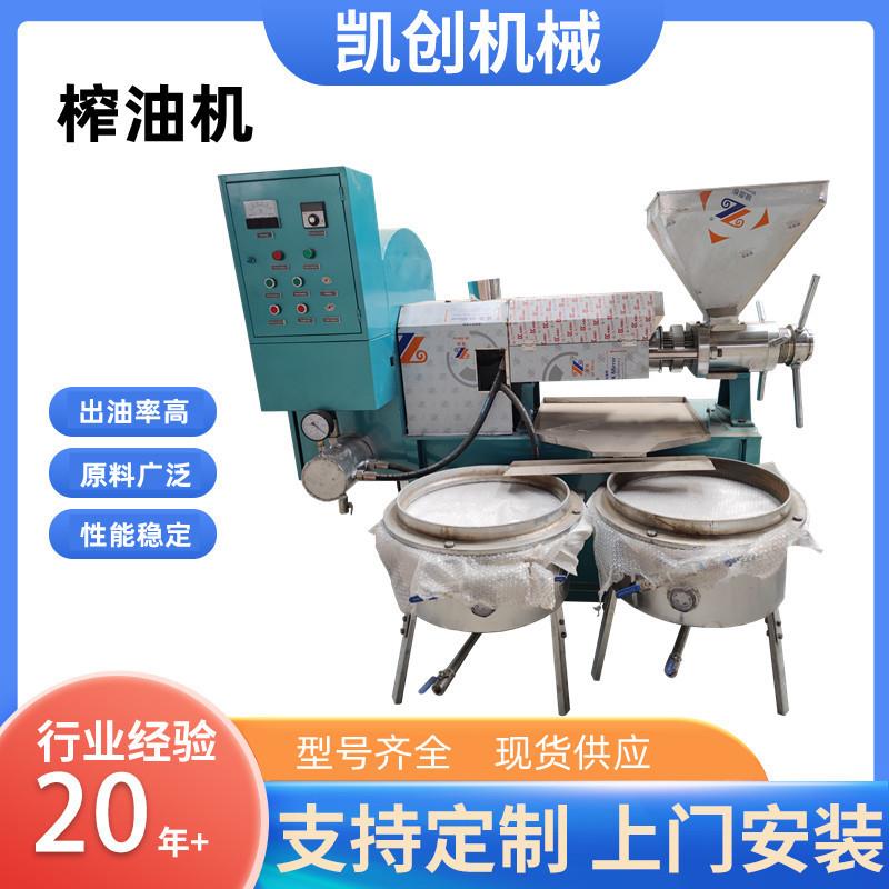 全自动商用螺旋榨油机菜籽花生压榨机100型带过滤带上料全套机械