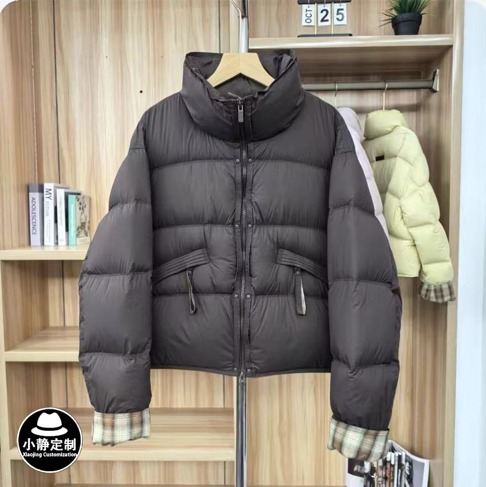 实物以直播间为准~定制2025冬季新款时尚韩版撞色立领羽绒服女,女装/女士精品,羽绒服,淘宝优惠券,粉丝福利购,淘宝优惠卷