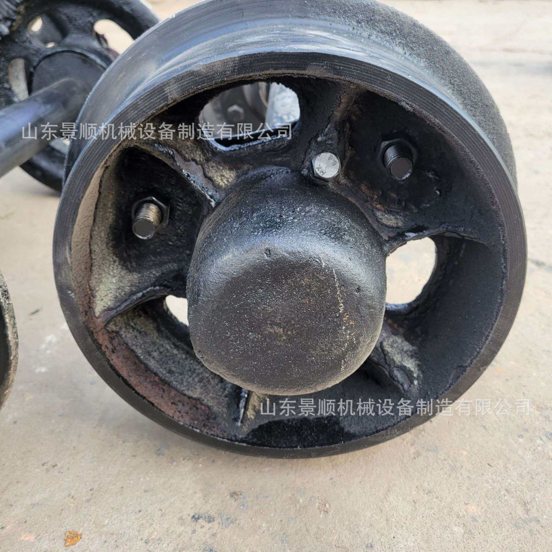 铸钢矿车轮 矿用防尘钢轨轮矿车轮对    平板车窑车用轨道轮