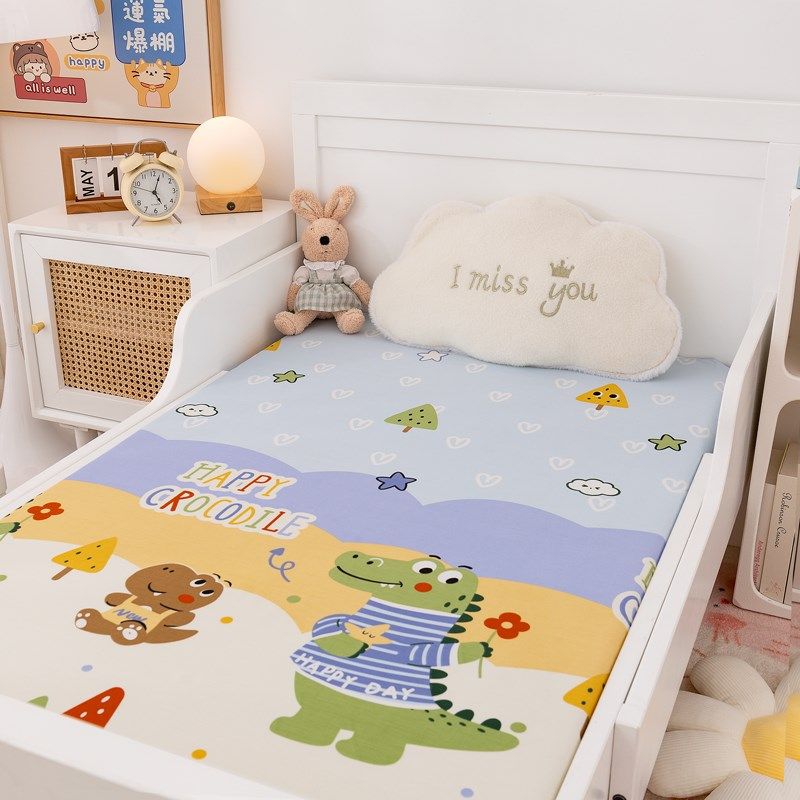纯棉儿童卡通拼接床床笠单件婴儿榻榻米床垫保护套床罩1.35米定制,床上用品,床笠,淘宝优惠券,粉丝福利购,淘宝优惠卷