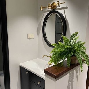 原木卫生间半墙板台面红橡木黑胡桃樱桃木板材隔断矮墙垛子窗台板