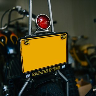 mooneyes复古机车改装骰子牌照螺丝 车牌框 牌照架 摩托车通用