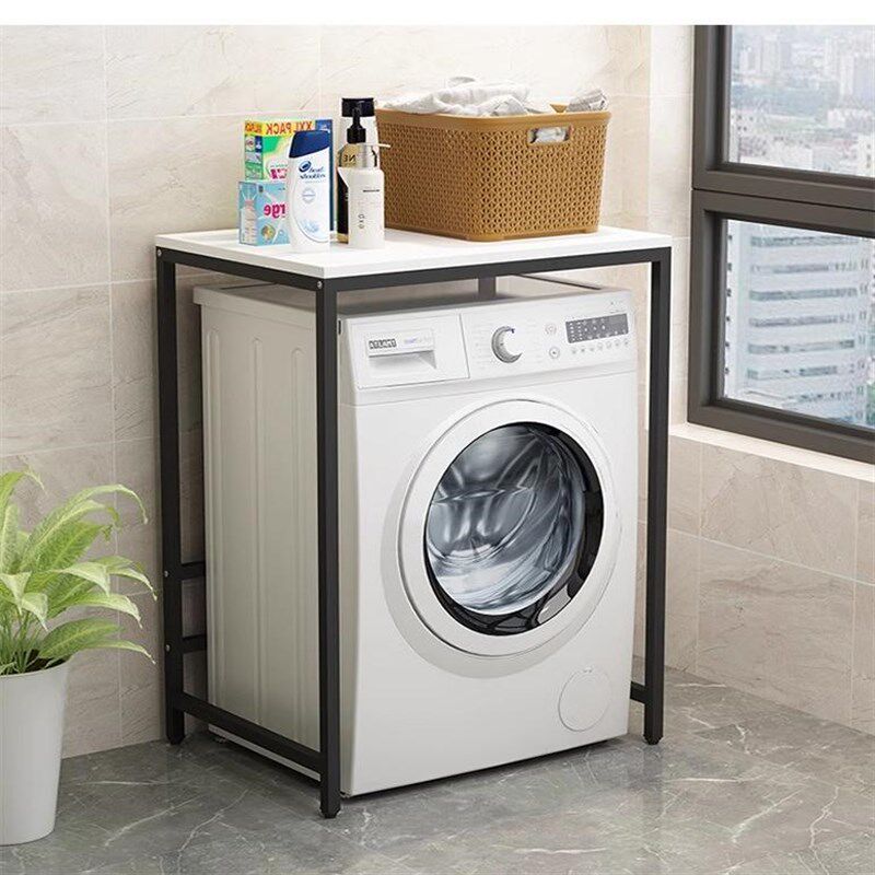 洗衣机架子置物架滚筒上方波轮翻盖免打孔可定制尺寸储物落地收纳