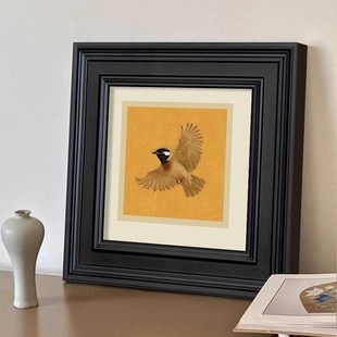 法式玄关中古风摆件高级感小众客厅电视柜背景墙装饰画卧室斗柜壁