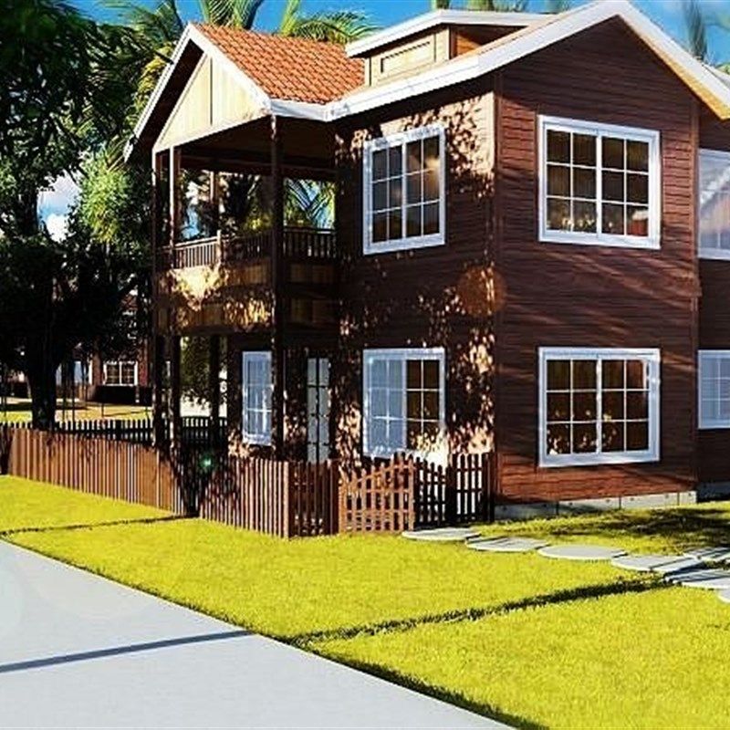 定制新款木屋别墅防腐木户外乡村景区售货亭实木小房子农家乐移动