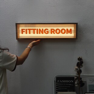 创意斜面波纹亚克力灯箱广告牌定制 美式挂墙式户外门头led招牌