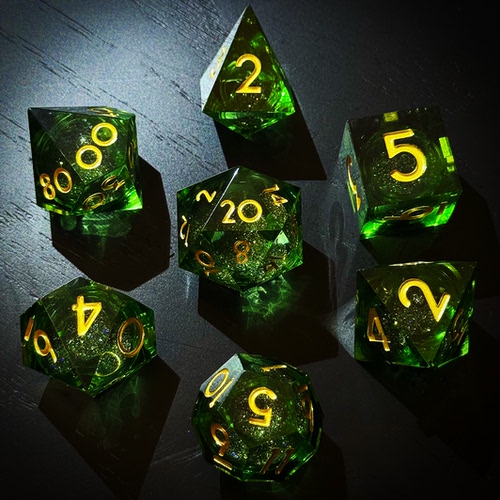 DND/COC跑团骰子树脂流沙多面