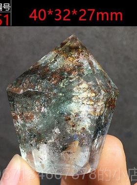 高档荐墨绿色绿幽水晶柱子聚宝盆千金字灵塔层原推石原矿家居饰品