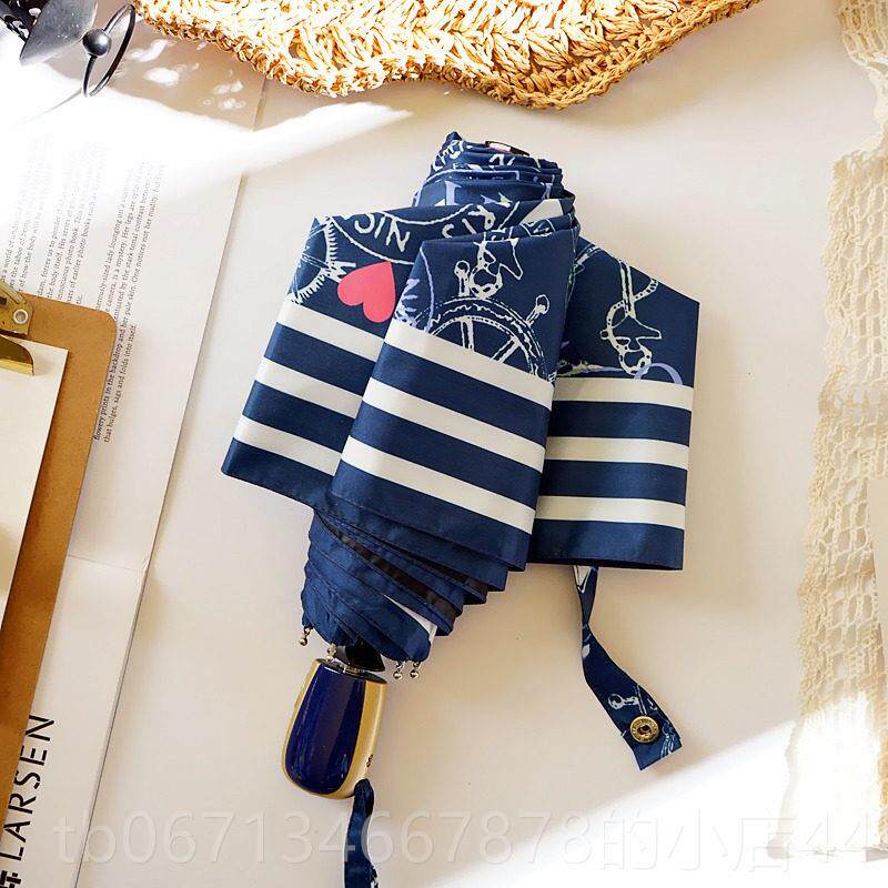 高档韩国创意小清新通自动晴雨外伞折叠黑胶防女晒卡防紫线伞两用