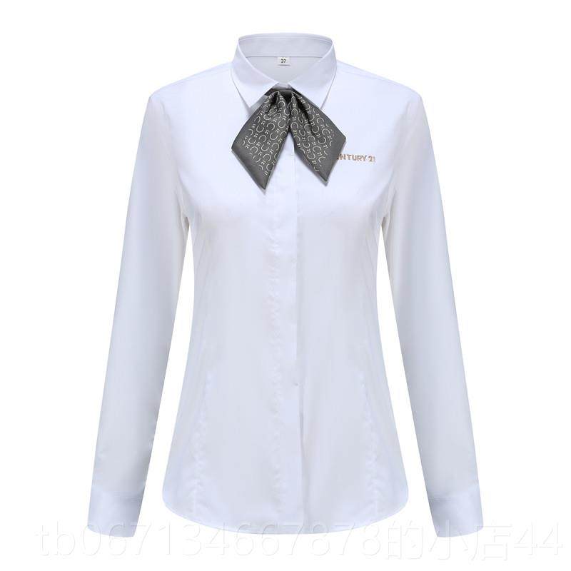 高档12世纪新款制免烫衬衫不竹纤维白色商务衬衣式C21动产制服工