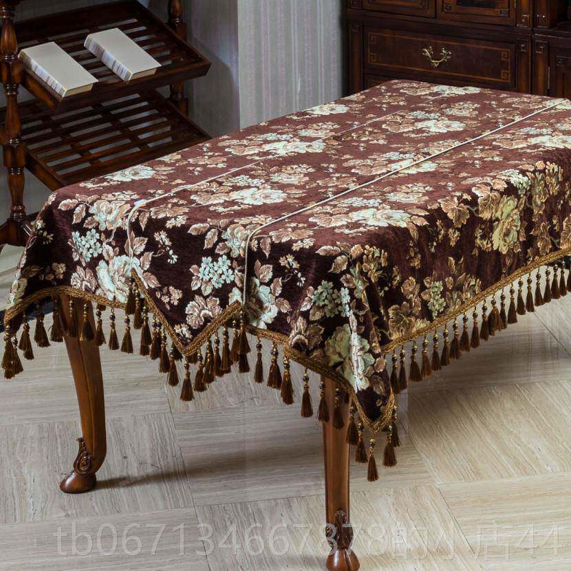 高档欧洲餐桌集美国布制餐厅布布客厅咖啡桌桌定圆桌桌布桌轮