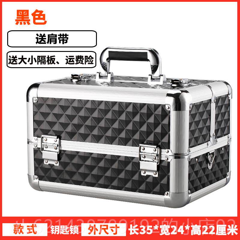 高档多层绣工具箱纳专业手提美化妆包美发美甲收盒纹眉容采耳工具