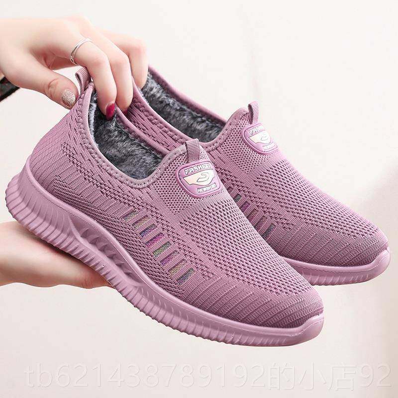 高档冬女季女新北京布老鞋鞋棉鞋中老年羊毛里保暖妈妈鞋鞋双棉休