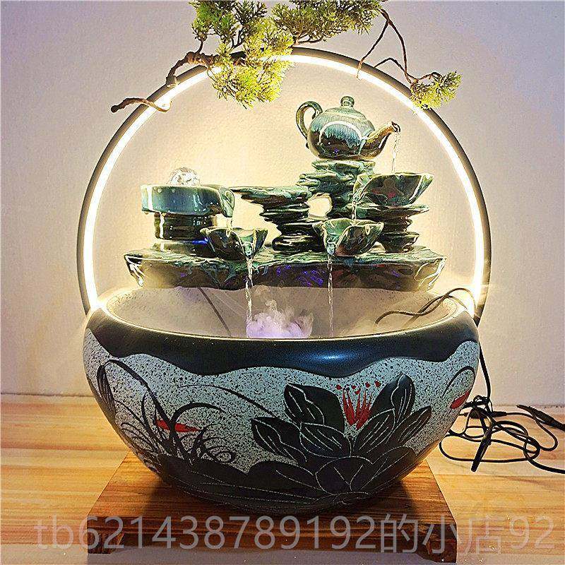 高档景镇陶缸瓷鱼缸大号乌龟养德鱼造盆家用流水喷泉小金鱼客厅加,宠物/宠物食品及用品,桌面缸,淘宝优惠券,粉丝福利购,淘宝优惠卷