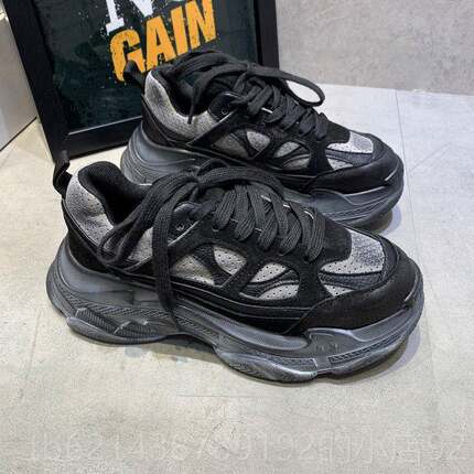 高档in运s春男鞋秋2024新款潮季流动休闲鞋真皮透皮鞋男鞋气子男