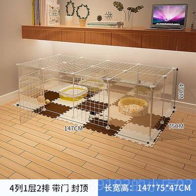 高档猫咪笼子家室用内狗舍简特大号猫双层猫笼易专用猫柜子全景猫