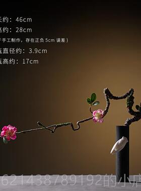 高档家创意公个性铁艺居摆仿真花束客厅件玄关办室桌面软装禅意摆