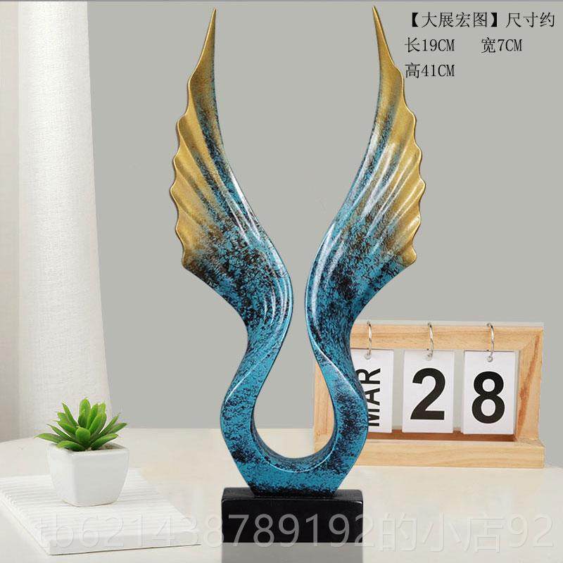 高档奢创意大展宏图天使轻之玄关酒柜摆件现翼厅代简约客办公室装