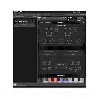 高档鼓组制节拍音序Teleto器noe Audio Tymp打击乐节奏作kontakt