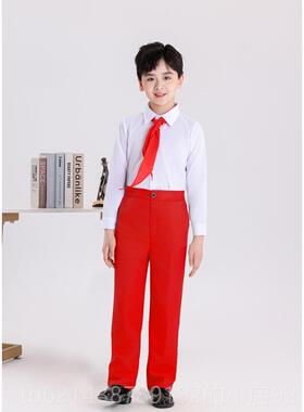 高档中小学生诵大合唱表演服儿童诗朗比赛少先持队主故红色事演讲