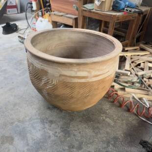 高档老邮老北京包土陶鱼缸泥瓦盆养金鱼荷睡莲盆大水缸无釉客厅花