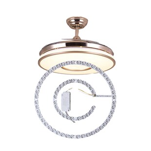 风扇灯led灯芯吊扇灯替换光源电扇灯专用改造配件圆形磁吸灯板