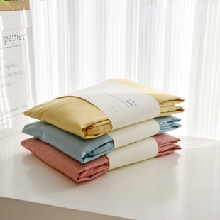 A类儿童床笠纯棉60支单人床床罩宝宝135200防滑纯色拼接床垫套