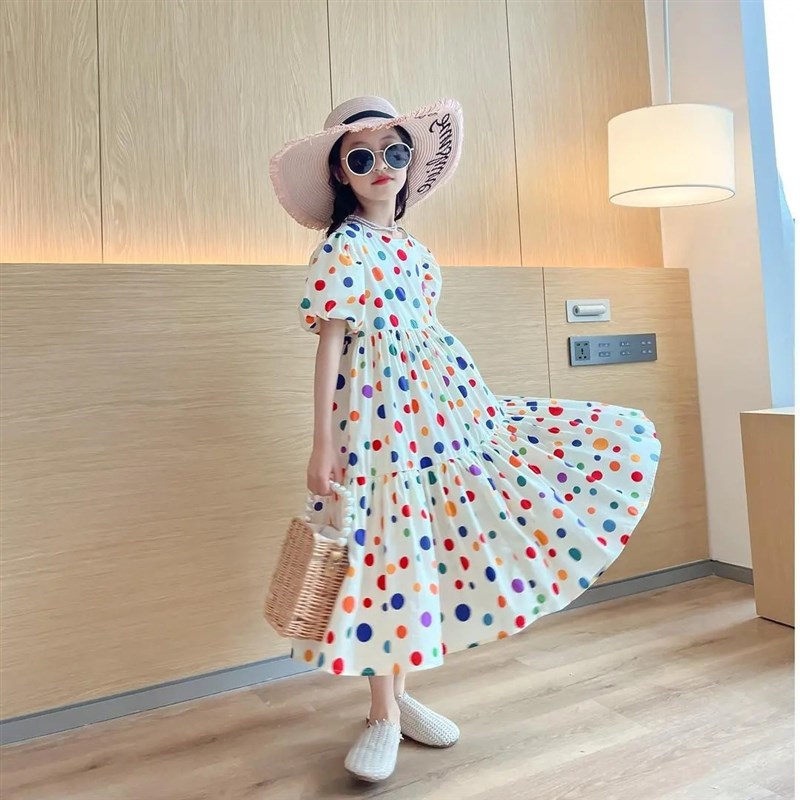 女童夏装连衣裙夏季儿童公主裙子洋气2025新款韩版大童装女孩衣服
