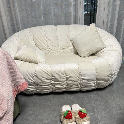 卧室女孩小户型休闲区创意出租房服装店南瓜迷你可爱双人懒人沙发